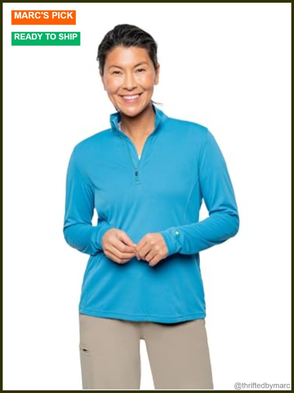 Women's Tech Quarter Zip Moisture-Wicking Pullover Insect Repellent Active